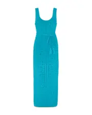 Milly Bubble Pointelle Knit Midi Dress