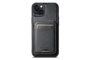 For iPhone 15 Case Elegant Detachable Compatible with MagSafe Wallet Cover Black