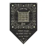 Tribe of LEVI symbol,12 TRIBES Pennant Banner, jacob sons flag wall art