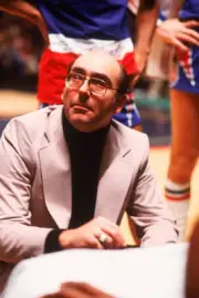 Dick Vitale interviews a basketball team1980's Basketball photo
