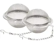 2pcs Stainless Steel Mesh Tea Ball 2.1 Inch Tea Infuser Strainers Tea Strainer Filters Tea Interval Diffuser for Tea$2Pcs Stainless Steel Tea Ball,Mesh Tea