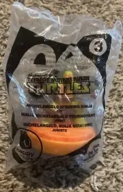 2015 Teenage Mutant Ninja Turtles McDonalds Happy Meal Toy Spinning Michelangelo