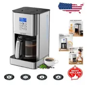 12-Cup Programmable Drip Coffee Maker – Stainless Steel & Auto Brew Function