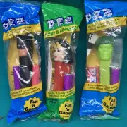 3 Pez Dispenser Small Head The Incredible Hulk Batman Wonder Woman in cello