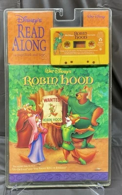 Disney's Read Along Robin Hood Book And Cassette Tape 1977