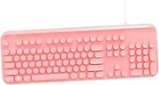 jojofuny 1 Set Keyboard Mouse Set Wired Keyboard and Portable Mouse Wired Mouse Keyboard for Computer Wired Gaming Electronic Keyboard Computer Mouse Keyboard Wired Modern Mouse Abs Pink