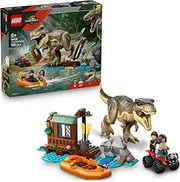 LEGO® Jurassic World T. rex River Escape 76975 Dinosaur Figure Building Set, Fun Toy for Kids with Movie-Inspired Dinosaurs and Vehicles, Birthday Toy for Boys, Girls and Fans Aged 5 and up