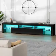 ALFORDSON Entertainment Unit 200cm TV Stand LED Black