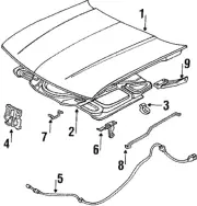Genuine GM Chart-Cable Assembly-Hood Prim Lat 10115330