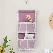 JSEIAJB Fabric Hanging bagWall Hanging Storage bagWall Hanging Sundries Storage Bag(D)