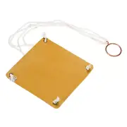 8" Square Leather Planter Hanger Flower Pot Home Decor Macrame Holder, Yellow