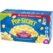 Pop Secret Microwave Popcorn, Movie Theater Butter Flavor, 3 oz Sharing Bags, 18