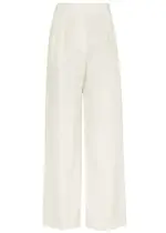 The Row Antone Wide-leg Linen Trousers - Off White - 8 (UK12 / M) 8 (UK12 / M)