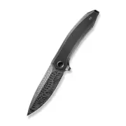 WE Knife Acuminal Frame Lock 23070-DS1 Polished Gray Titanium Damasteel Knife