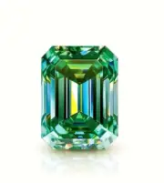 Natural Green Color 5 Ct CVD Certified Lab Grown Diamond Emerald Cut Flawless