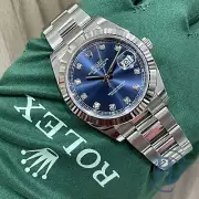 Rolex Datejust 41 Blue Diamond 126334 Fluted Bezel Oyster Unworn Complete