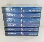 6 Sony T-120 Standard 6 hrs Recordable VHS VCR Video Blank Cassette Tapes (N-2)