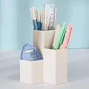 Pen Pencil Holders Pen Organizer Desk Organizer for Home Office and School (Ivory, 3-type)