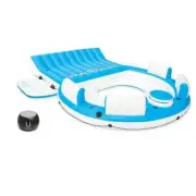 Intex Splash 'N Chill 7 Person Inflatable Relaxation Island Bundle with Speaker