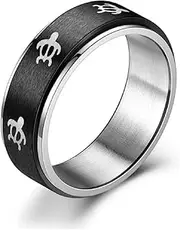 [Generic] Spinner ring for Men Women Anxiety Relief Rings Band Animal Turtle Engraved