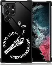 CARLOCA Compatible with Samsung Galaxy S23 Ultra Case,Skull Tossing Coin Good Luck Pattern Design for Girl Boy Shockproof Anti-Scratch Case for Samsung Galaxy S23 Ultra