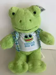Build A Bear Exclusive Green Spring Frog 2020 NWT, with Chicks Dig Me T-shirt