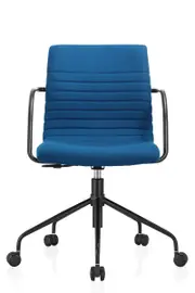 Akiko Mid Back Cashmere Desk Chair Colour Blue