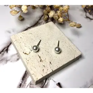 【925銀針】氣質簡約6MM珍珠耳環