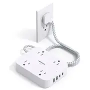 Surge Protector Power Strip, 5Ft Extension Cord with 4 USB Ports(2 USB C), 4 ...