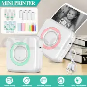 Mini Pocket Thermal Printer Bluetooth Wireless Photo Inkless Sticker Notes Paper