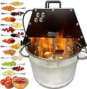 Automatic Food Mixer Stirrer Pot, Electric Food Stirrer Pot, Commercial Food Sauce Stirring Machine, 10L Stainless Steel Stand Mixer Blender with Double Stirring Paddle & Auxiliary Fan, for Jam