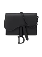 Dior Saddle Nano Pouch in Black Ultramatte Calfskin