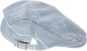 [LIFKOME] Retro Hat Men's Denim News Boy Cap Lightweight Comfortable Beret Cap for Women Men's Fashion