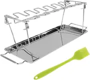 HAKIDZEL 1 Set Stainless Steel Grill Foldable Camping Barbecue Rack Camping Grill Camping Roasting Rack Outdoor Barbecue Rack Outdoor Grill Sturdy Barbecue Grill Folding Grill Silver