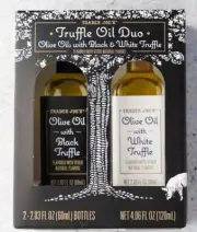 Trader Joe's Truffle Oil Duo Olive Oil Black White Truffle Set 4.06 oz LIMITED