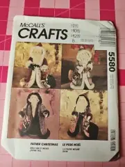 McCalls Pattern 5580 Father Christmas Dolls 4 Styles 21" Tall UNCUT