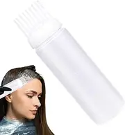 Hair Dye Bottle with Comb - Portable Scalp Comb Empty Bottle - Safe and Harmless Coloring Tool for Barber Shop, Beauty Salon, Home