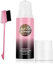 Immetee Lace Tint Mousse for Wigs, Wig Spray Melting Foam - Quick Dry, No Residue, Matching Skin Tone, Natural Look. 150ML/5.07FL OZ (Tea Brown)