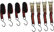 COHEALI 4PC Heavy Duty Ratchet Tie Down Straps Durable Cargo Lashing Straps with Reinforced Hook for Securing Ultra Heavy Loads Trucks and Vehicles