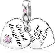 [DALARAN] Sterling Silver Heart Charm for Pandora Mum Sister Daughter Wife Charm Family Dangle Charm