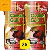2pcs Hikari Cichlid Gold Medium Pellet 250g 8.8oz for Fish Tank Aquarium Food