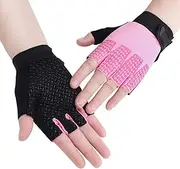 [PURFUN] Kids Breathable Non-Slip Cycling Gloves Girls Boys Elastic Adjustable Roller Skating Cycling Half Finger Gloves Sports Fingerless Gloves for Mountain Biking Bicycle Racing Scooter Skateboarding