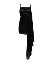 open-back draped mini dress FR38,FR40 Black