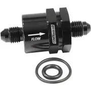Aeroflow Check Valve Inline -4AN Black / One Way Valve - AF612-04BLK