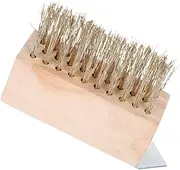 Veemoon Practical Cleaning Paving Brush Long Handled Wire Scratch Brush for Garden Patio Stones and Driveway