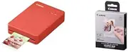 [Canon] QX20 Photo Printer (Red) with XC-20L Photo Label (20 Sheets)