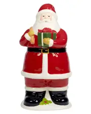 Certified International Joy of Christmas 3-D Santa Cookie Jar