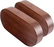 TOGEVAL 2Pcs Black Walnut Wood Pedestal Stand DIY Aromatherapy Essential Oil Holder Base for Home Decor Versatile Display Tray for Living Room and Bedroom