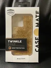 Case Mate Apple iPhone Twinkle Gold Glitter iPhone 12 mini - New