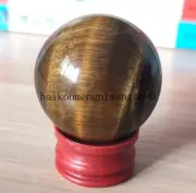 Natural 40.5mm Tiger Eye Stone Crystal Sphere Healing Ball With Stand